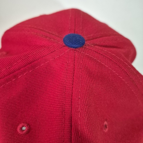 Texas Rangers Hat Cap Fitted Mens 7 3/4 Red Blue MLB Baseball New Era - Picture 3 of 8